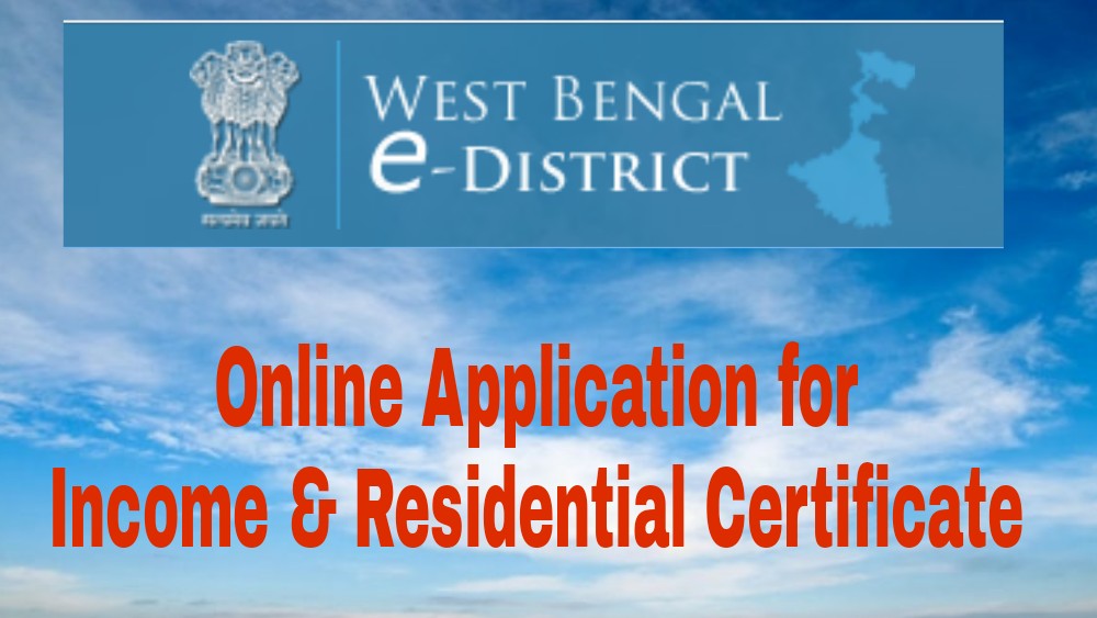 BDO Income Certificate Online Application - Domicile Certificate WB e-District 1