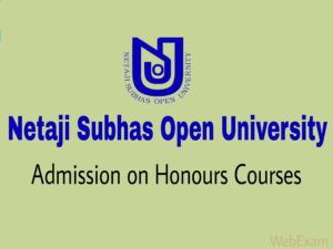 Netaji Subhas Open University Admission