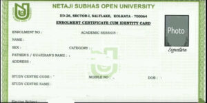 NSOU Enrolment Certificate Demo