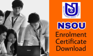 NSOU Enrolment Certificate Download Corrections BDP & PG Course - Netaji Subhas Open University
