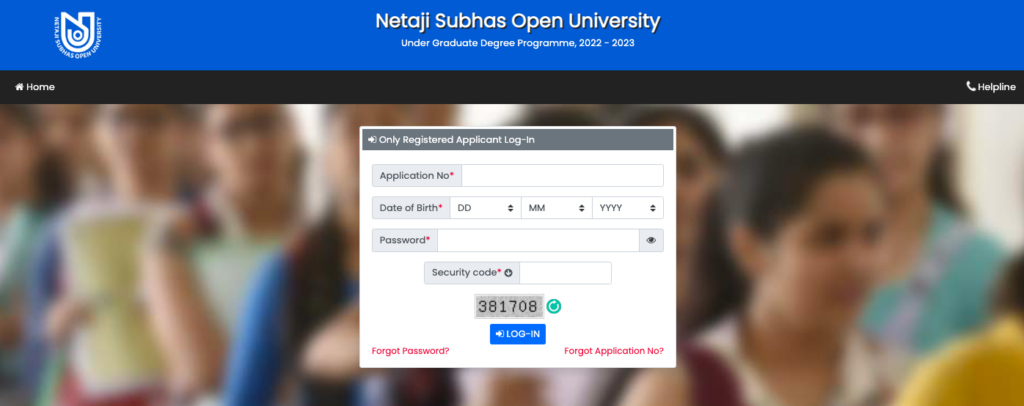 NSOU Enrolment Certificate Download for BDP & PG Course - Netaji Subhas Open University 1