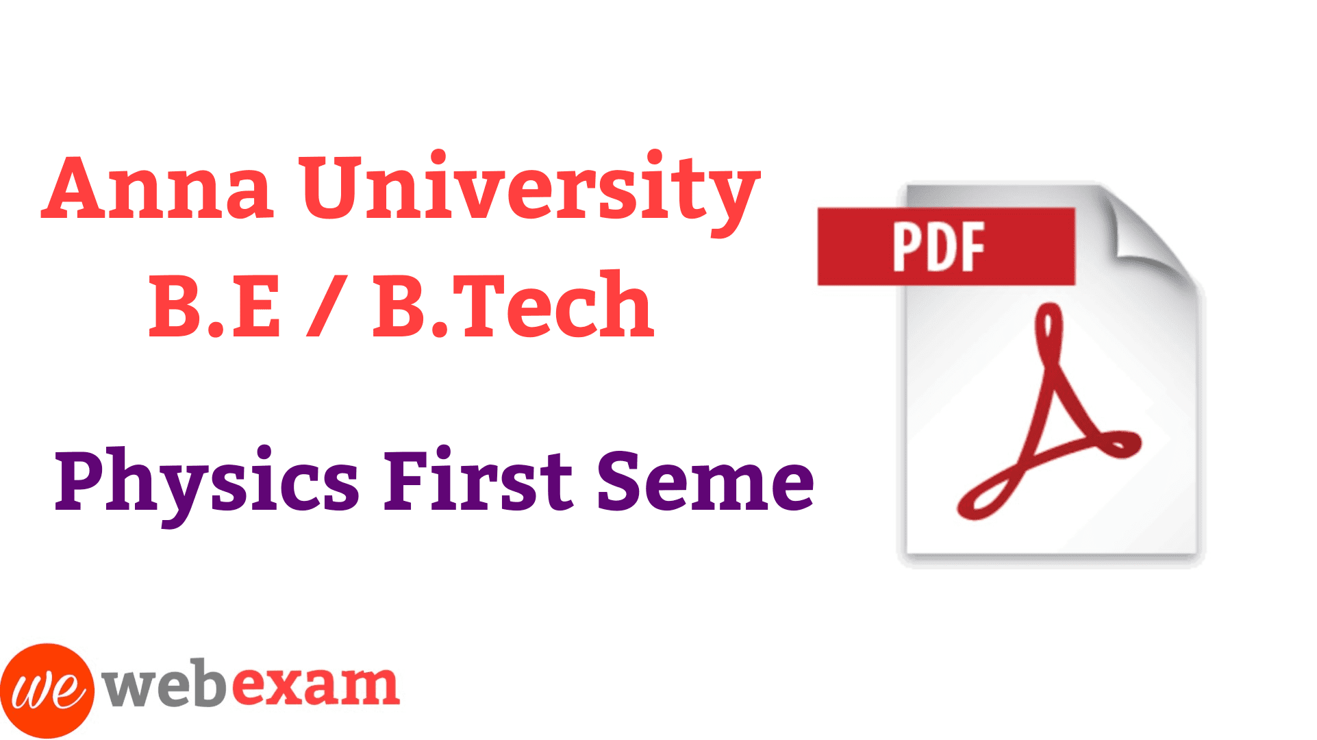 Anna University Physics Question