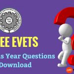 WBJEE EVETS Previous Year Question Paper Download