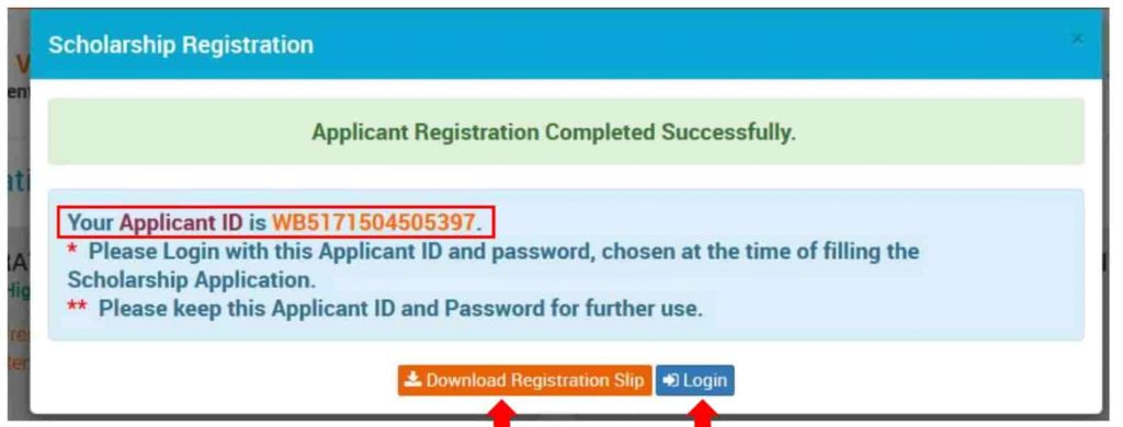 svmcm scholarship application id generate