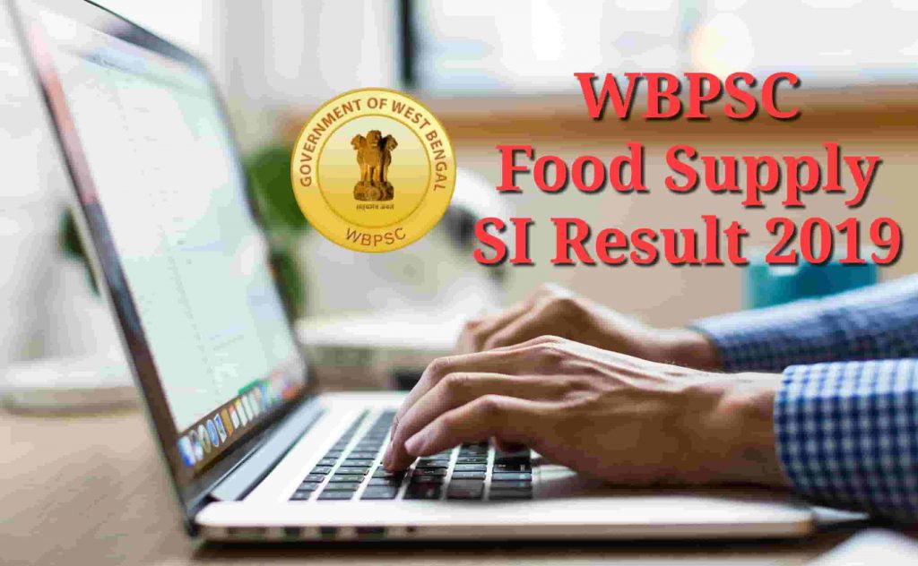 WBPSC Food SI Result 2020 Online. Merit list download