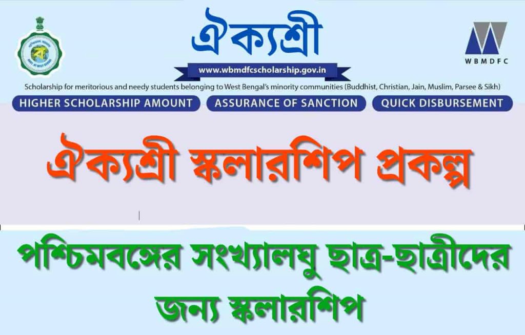 Aikyashree Scholarship 2024: Minority Scholarship Apply Online, Eligibility, Status Check, wbmdfcscholarship.org 1 WBMDFC Aikyashree Scholarship 2024