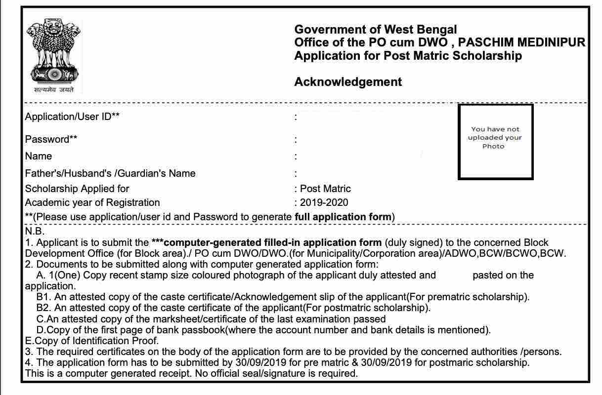 WB OASIS Scholarship 2024: Apply Online SC, ST, OBC Scholarship 6