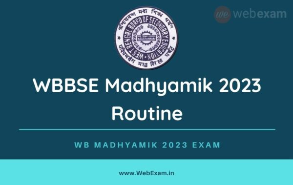 WBBSE Madhyamik Routine 2023 Download West Bengal 10th Exam Routine