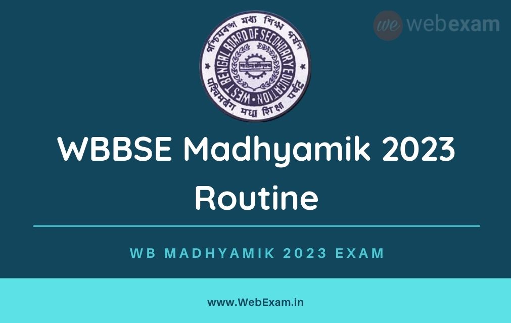 WBBSE Madhyamik Routine 2023: Download West Bengal 10th Exam Routine 1 WBBSE Madhyamik 2023 Routine Download