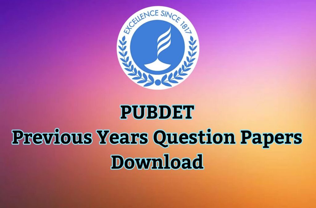 PUBDET Previous Years Question Papers