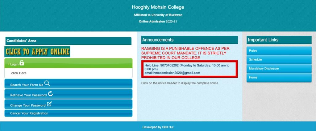 Hooghly Mohsin College Admission 2020 & Merit List Download 2 hooghly mohsin college admission