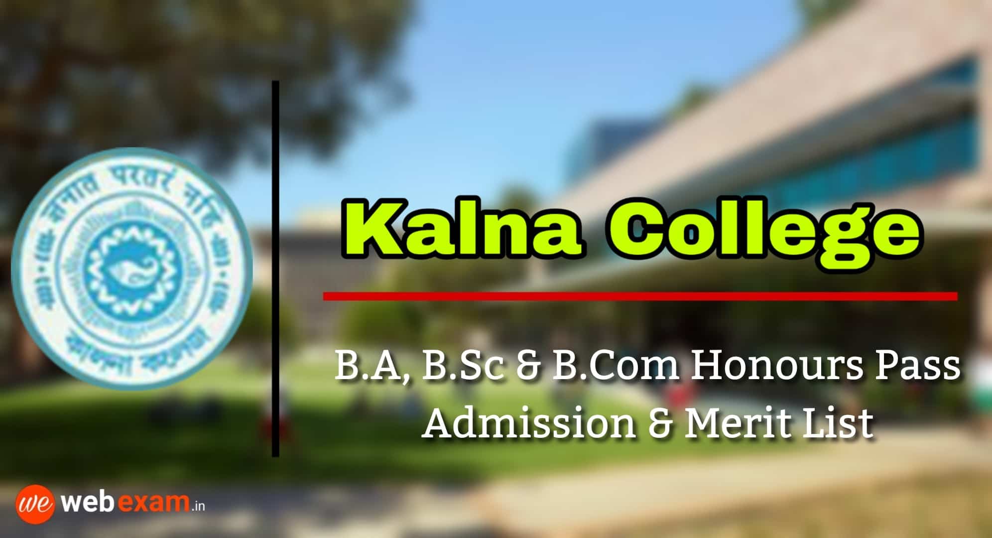 Kalna College Admission & Merit List Download