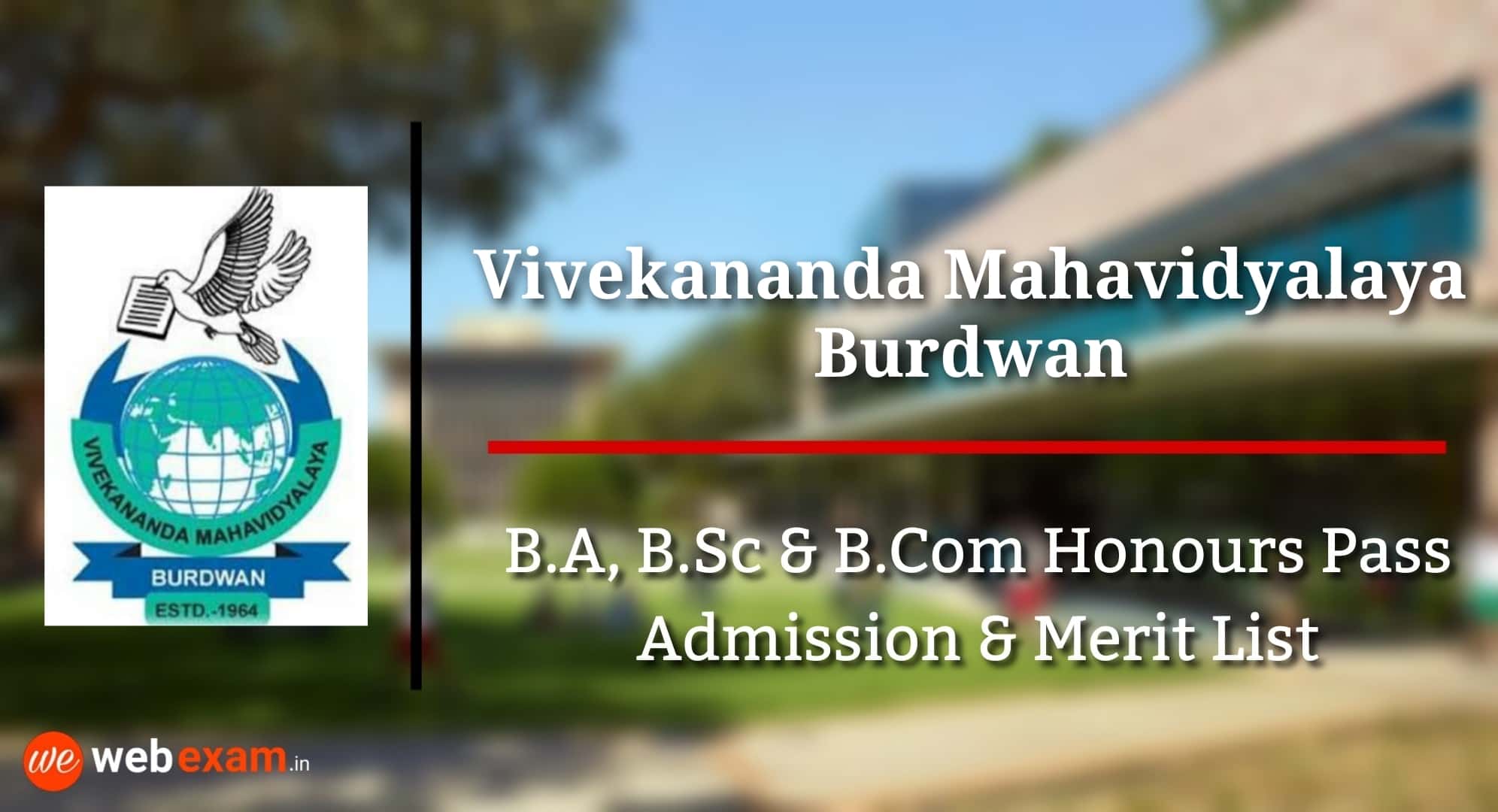 Vivekananda Mahavidyalaya Admission Burdwan