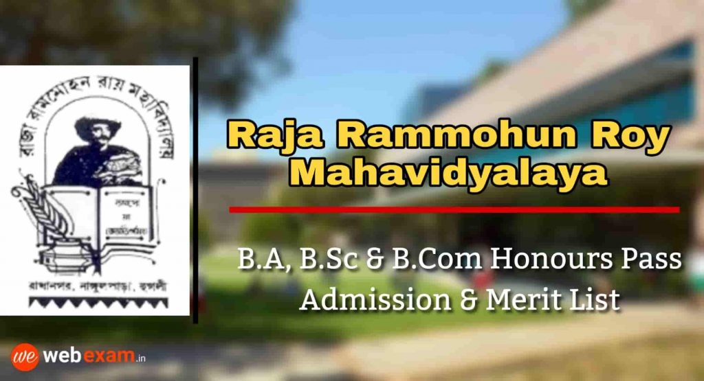 Raja Rammohun Roy Mahavidyalaya Admission