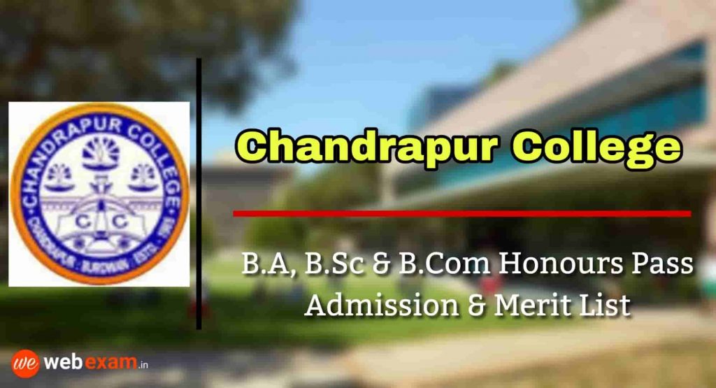 Chandrapur College Admission 2021 & Merit List Download - Honours and Pass Course 1 Chandrapur College Admission