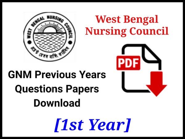 WBNC GNM 1st Year Question Papers PDF Download