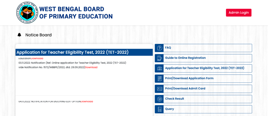 WBBPE Primary TET 2022