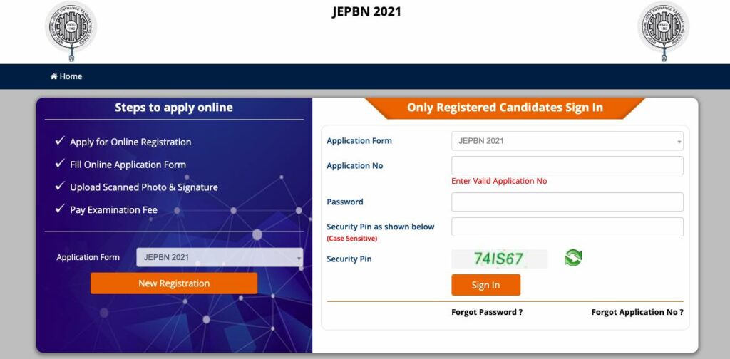 WBJEEB JEPBN Online Application