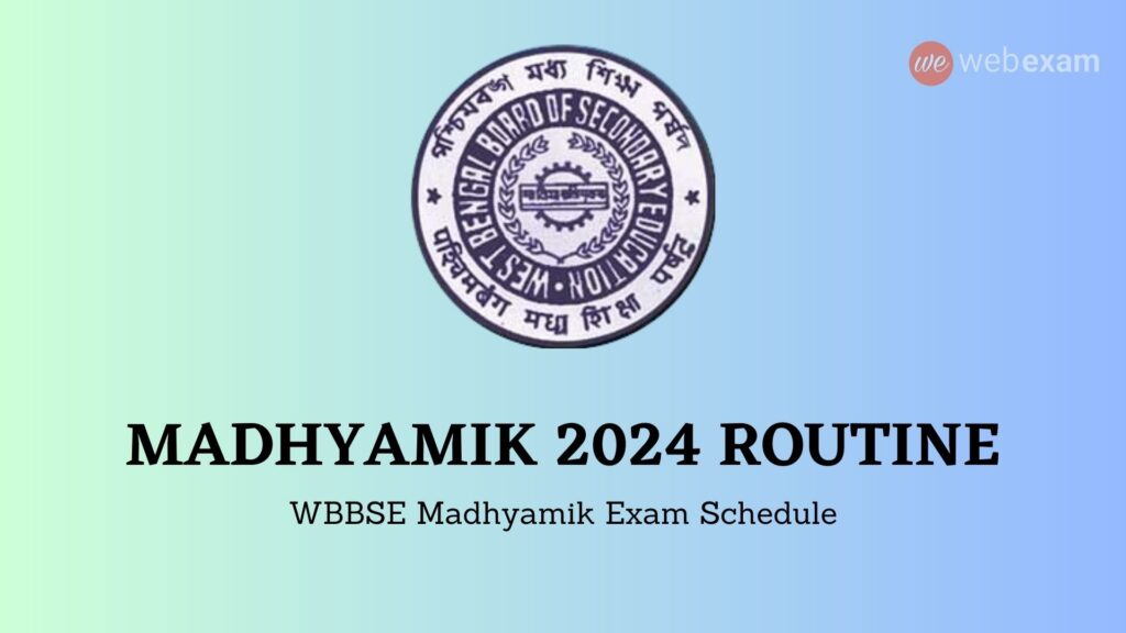 WBBSE Madhyamik Routine 2024: Download West Bengal 10th Exam Routine 1 WBBSE Madhyamik Routine 2024